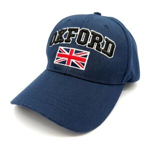 EUC Oxford University England Union Flag Jack Blue Baseball Hat Cap Unisex OS